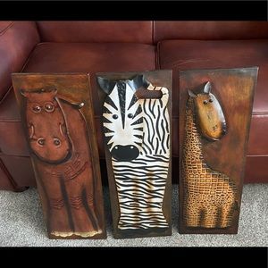 Tall Metal Kids Zoo Animals